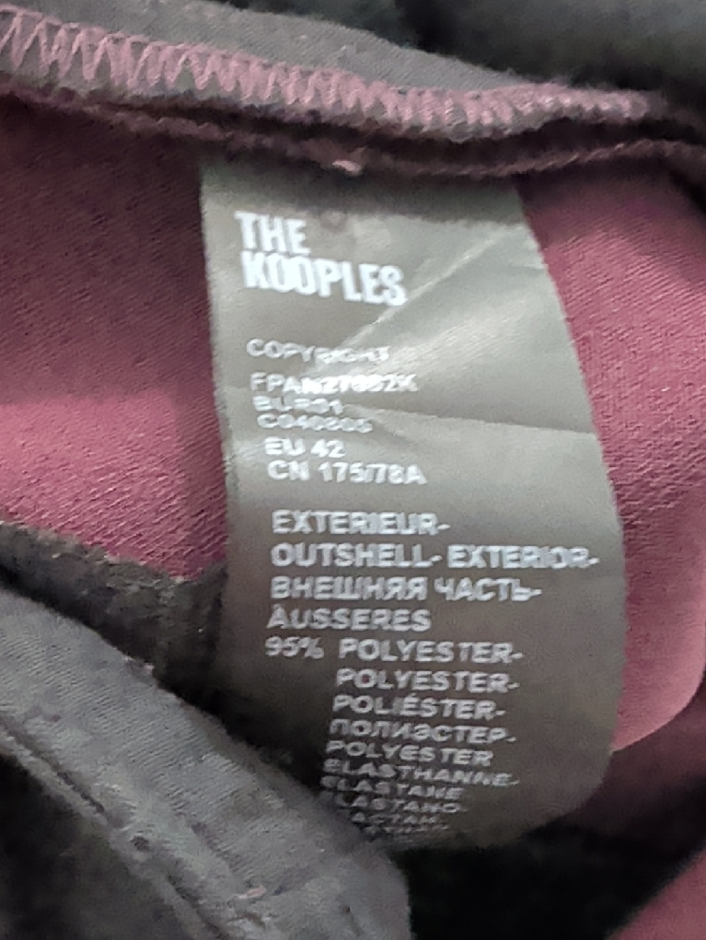 The Kooples Plum Straight-Leg Trousers - Picture 9 of 9